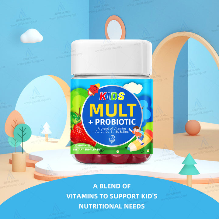 Kids Multivitamin + Probiotic Gummy, Vitamin A, C, D, E, B, Zinc, Berry,Made with no Synthetic Colors or Flavors and Gluten Free - Capsule Gummy Manufacturer