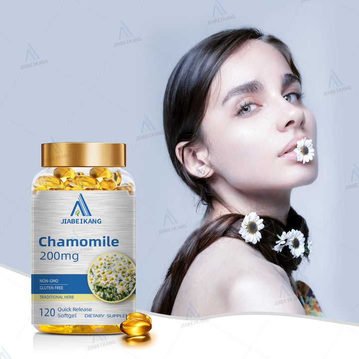 Chamomile Flower 1100mg | 200 Capsules | Non-GMO, Gluten Free Supplement - Capsule Gummy Manufacturer