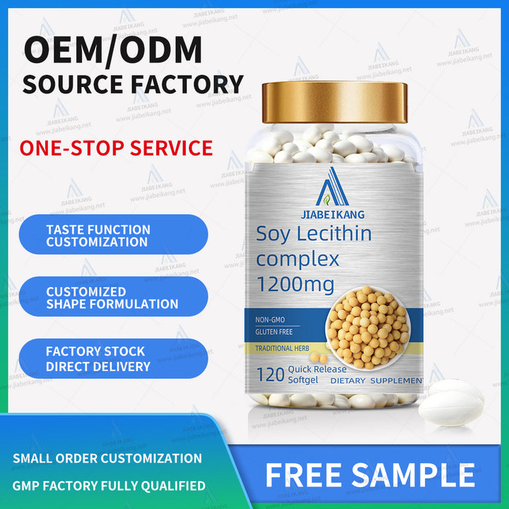 Soy Lecithin Capsules 1200 mg | 120 Softgels | Non-GMO, Gluten Free Supplement - Capsule Gummy Manufacturer