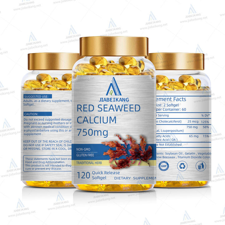 Red Seaweed (Sea Vegetables), Marine Coral Calcium, Vitamin D3, Multi-vitamin - 1 Bottle, 90 Veg Capsules - Capsule Gummy Manufacturer