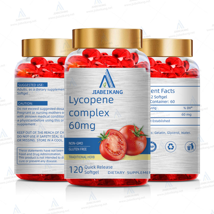 Lycopene & Lutein Complex 60mg per Caps, 120 Veggie Capsules (Non-GMO, Vegan) - Capsule Gummy Manufacturer