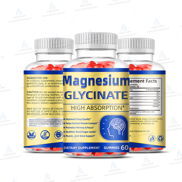 Magnesium Glycinate Gummies 600mg for Adult, Magnesium Supplement for Sleep, Stress Relief, Muscle, Nerve Support, Calm Magnesium L-Threonate Multivitamin, Raspberry Flavor, 60 Count - Capsule Gummy Manufacturer