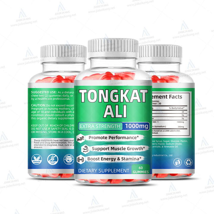 TONGKAT ALI Gummies with Tongkat Ali, Zinc, D3, Ashwagandha, Fenugreek, Magnesium, Boron for Male Enhancement, Muscle Building, Vitality, Strength, Performance, Energy - 60 Count - Capsule Gummy Manufacturer