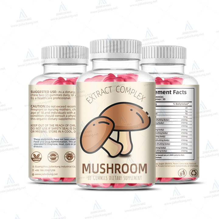 Mushroom Gummies | Delicious Apple | 60 Servings | Relaxation Mushroom Gummies for Adults | Super Mushroom Daily Gummies to Support Sleep & Stress Relief - Capsule Gummy Manufacturer