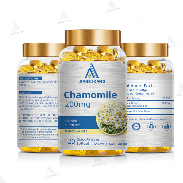 Chamomile Flower 1100mg | 200 Capsules | Non-GMO, Gluten Free Supplement - Capsule Gummy Manufacturer