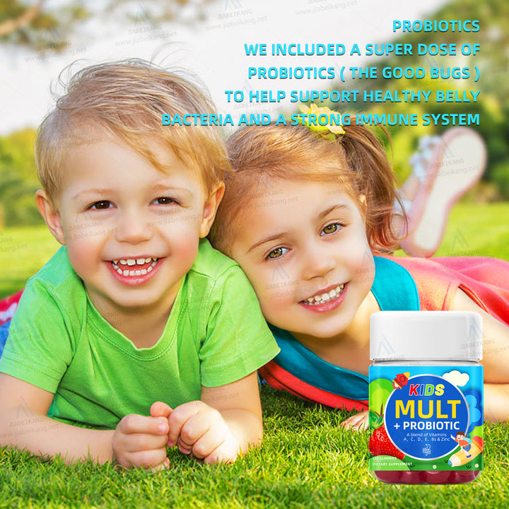 Kids Multivitamin + Probiotic Gummy, Vitamin A, C, D, E, B, Zinc, Berry,Made with no Synthetic Colors or Flavors and Gluten Free - Capsule Gummy Manufacturer