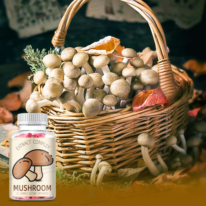 Mushroom Gummies | Delicious Apple | 60 Servings | Relaxation Mushroom Gummies for Adults | Super Mushroom Daily Gummies to Support Sleep & Stress Relief - Capsule Gummy Manufacturer