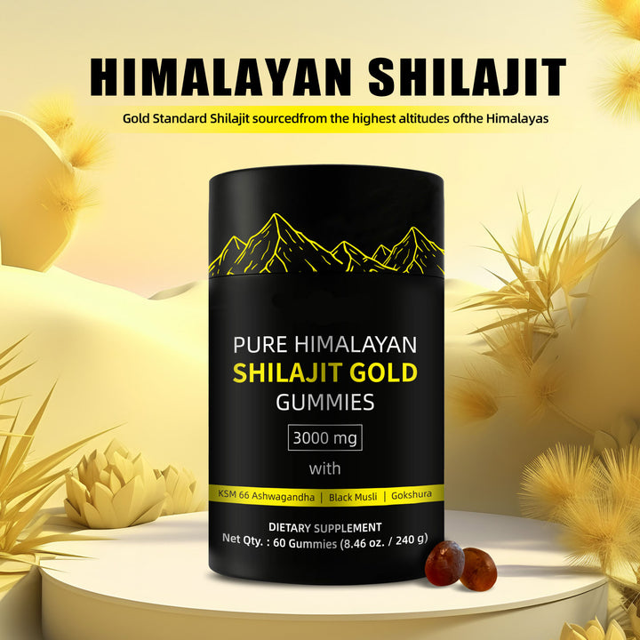 Pure Himalayan Shilajit Gummies with 100% Shilajit |High Potency Gold Grade| 60 Gummies for Energy Boost & Immune Support, 75%+ Fulvic Acid| Travel Friendly - Tamarind Flavor - Capsule Gummy Manufacturer