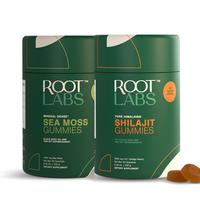 Root Labs by Be Bodywise Shilajit & Sea Moss Gummies Combo Pack | 1 Month | 60 Chewables X 2 Healthcare Natural - Capsule Gummy Manufacturer