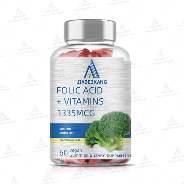 Folic Acid Gummies 1000 mcg (1 mg) - an Essential Prenatal Vitamins for Mom & Baby - Vitamin B9-120 Vegan Gummies (1) - Capsule Gummy Manufacturer