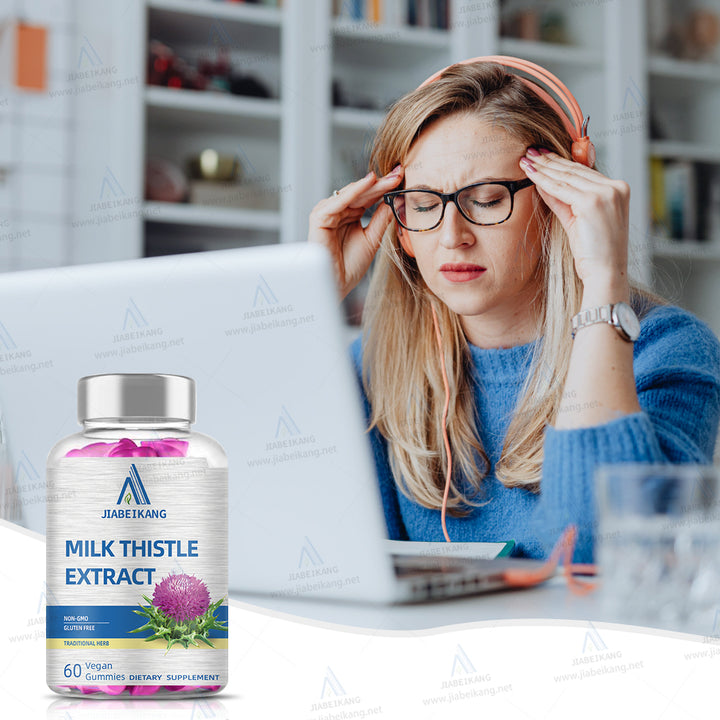 Milk Thistle Gummies - 3000 mg Equivalent - Liver Detox & Anti Oxidant Health - Min. 80% Silymarin Flavonoids - 60 Pectin Based Gummies - Capsule Gummy Manufacturer