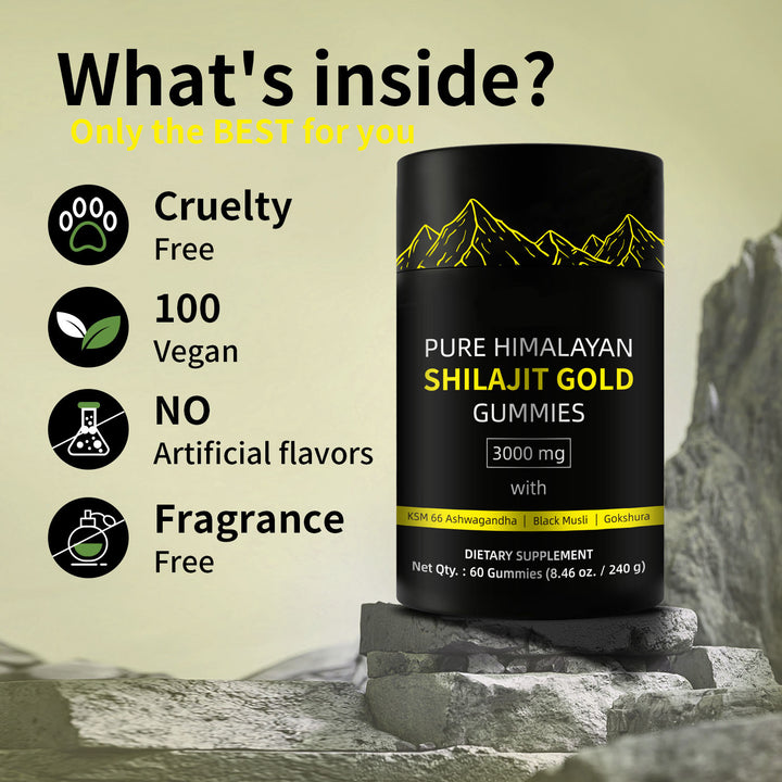 Pure Himalayan Shilajit Gummies with 100% Shilajit |High Potency Gold Grade| 60 Gummies for Energy Boost & Immune Support, 75%+ Fulvic Acid| Travel Friendly - Tamarind Flavor - Capsule Gummy Manufacturer