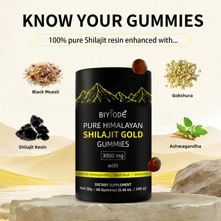 Pure Himalayan Shilajit Gummies with 100% Shilajit |High Potency Gold Grade| 60 Gummies for Energy Boost & Immune Support, 75%+ Fulvic Acid| Travel Friendly - Tamarind Flavor - Capsule Gummy Manufacturer